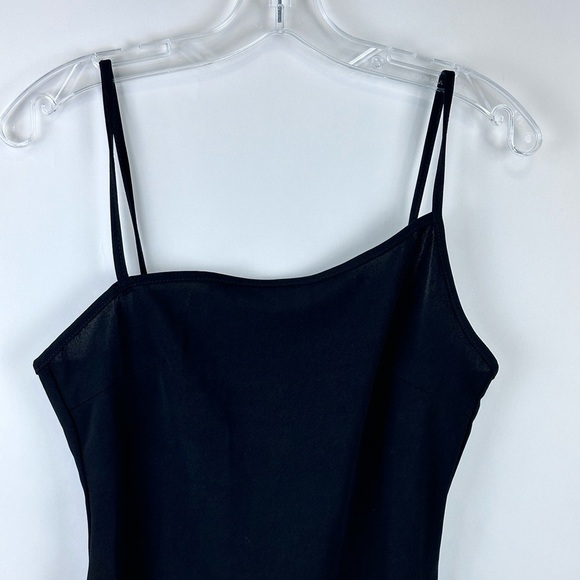 Women's Asymmetrical Neck Line Solid Dress w/ Side Split - Picture 3 of 9